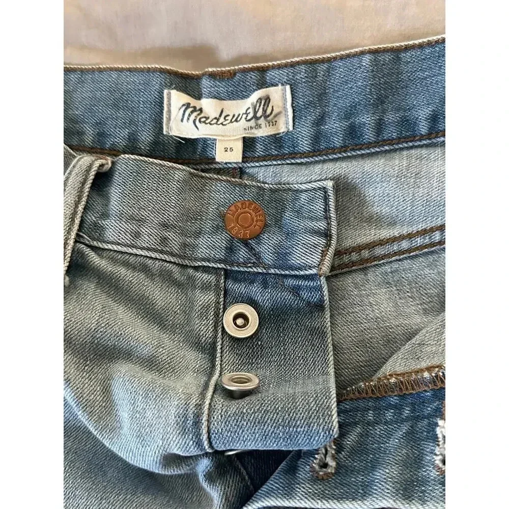 Madewell Raw Hem Button Fly High Rise Shorts118